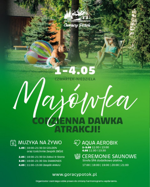 Majówka w Termach Gorący Potok