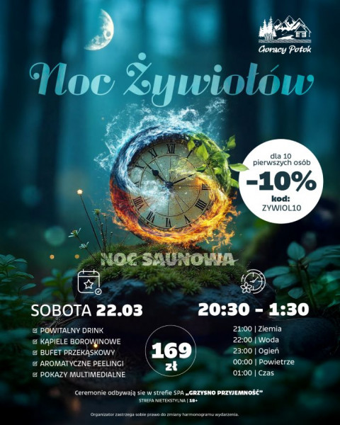 Noc saunowa - czas żywiołów